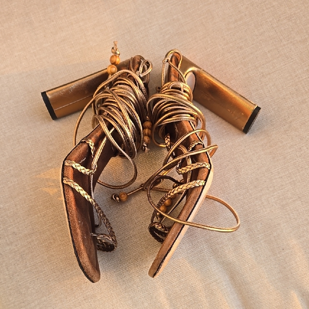 Brown Strappy Sandals - Picture 4 of 6